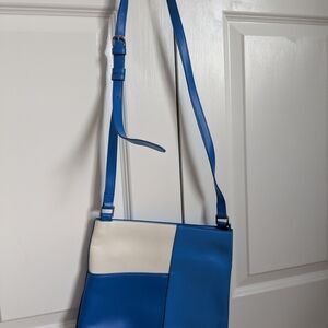 Blue and White Crossbody Bag